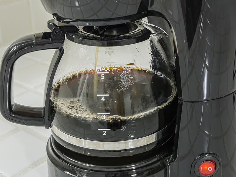 Coffee Maker Pot Filling Close