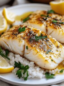 Golden Seared Cod With Herb Butter Sauce Recipe