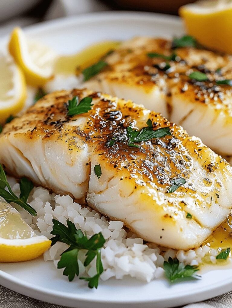 Golden Seared Cod With Herb Butter Sauce Recipe