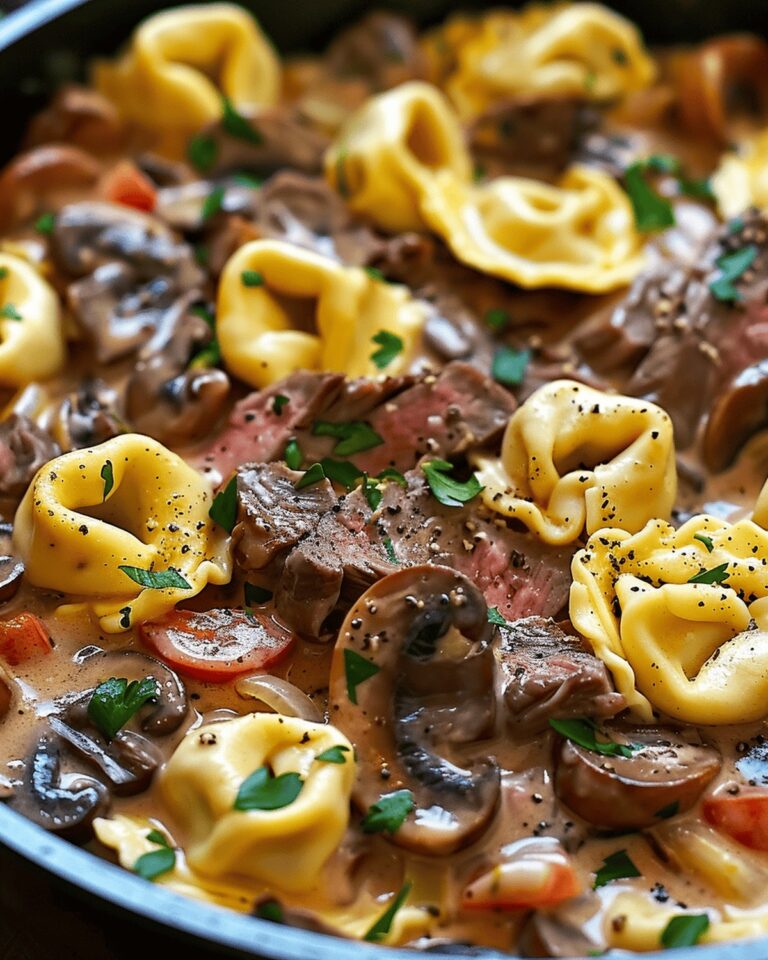 Indulgent Cheesy Steak Tortellini Feast Recipe