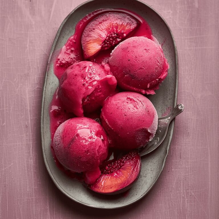 Cardamom Plum Sorbet Recipe