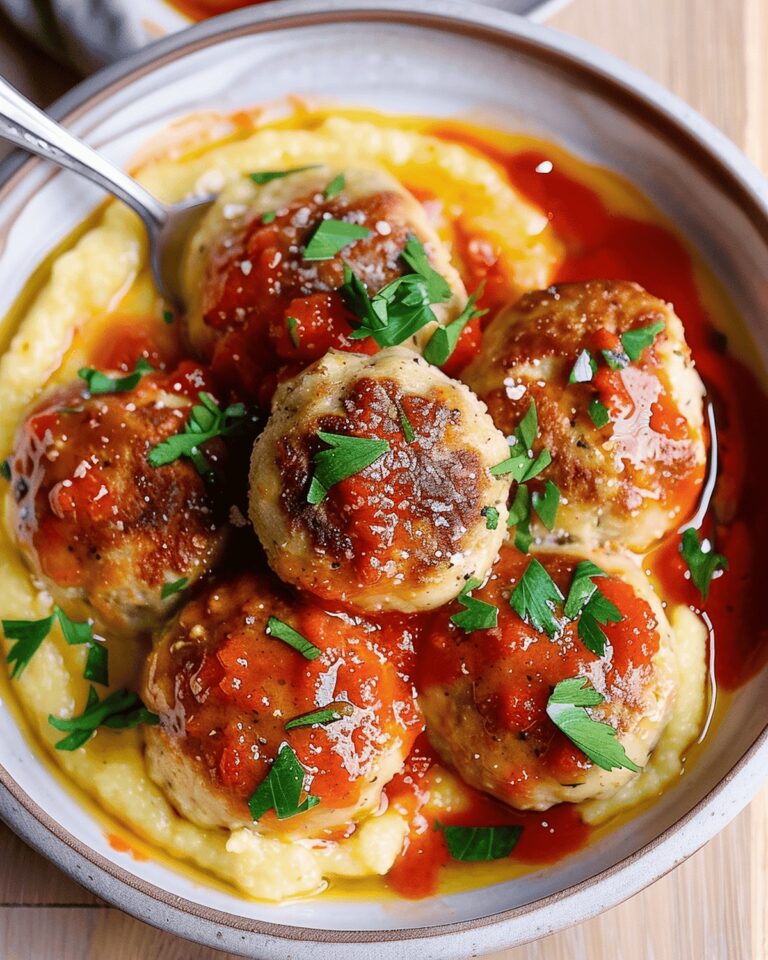 Chicken Meatballs with Creamy Polenta Recipe