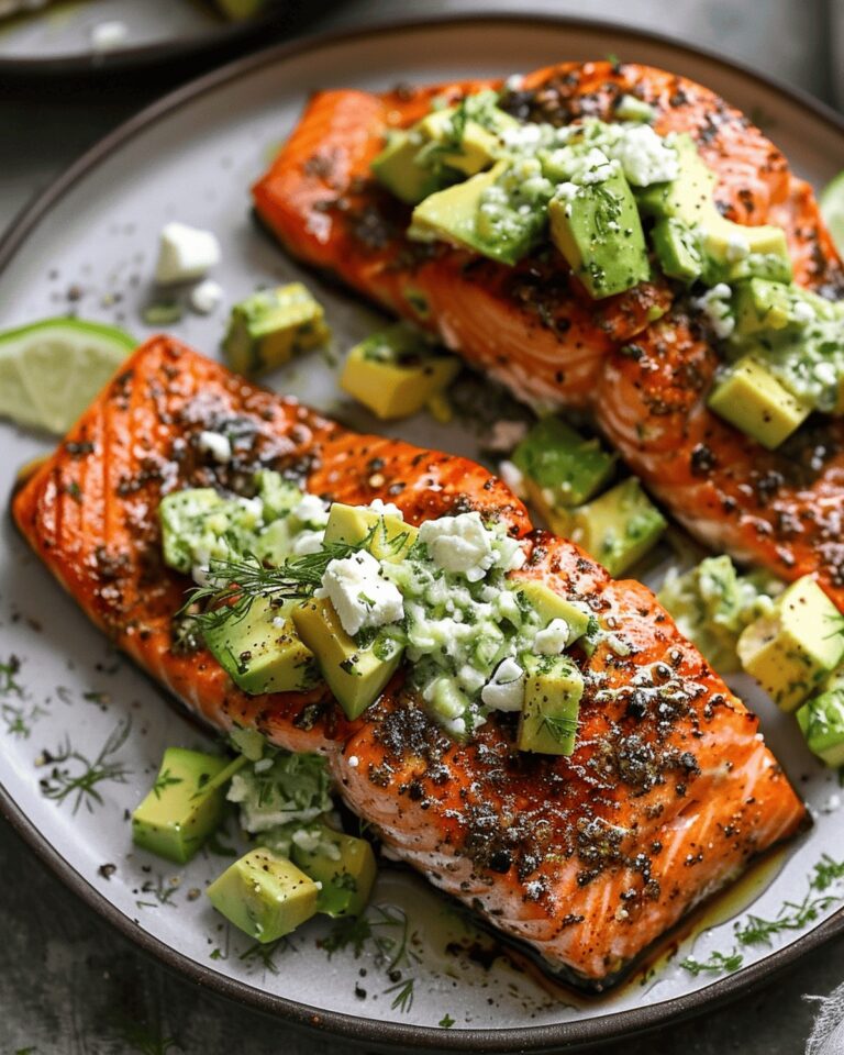 Succulent Salmon with Avocado & Feta Recipe