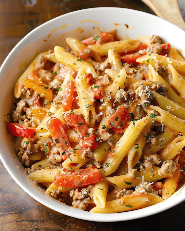 Hearty Italian Sausage And Colorful Pepper Pasta Bake Recipe