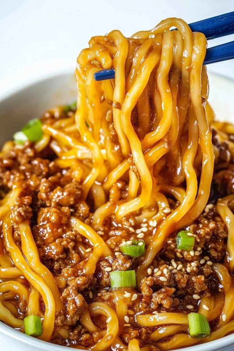 15-Minute Mongolian Ground Beef Noodles Recipe