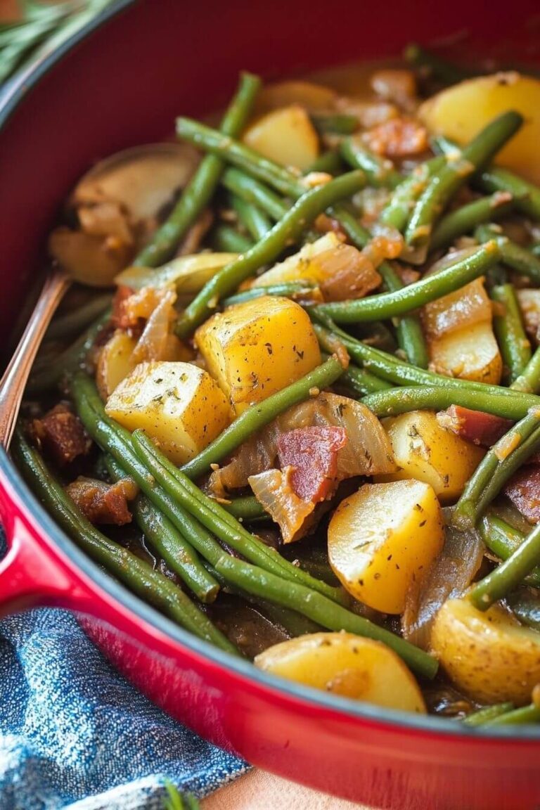 Smothered Green Beans With Potatoes Recipe