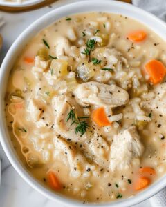 Comforting Chicken And Rice Soup Recipe