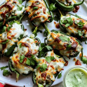 Creamy Poblano Peppers with Vibrant Cilantro Lime Crema Recipe
