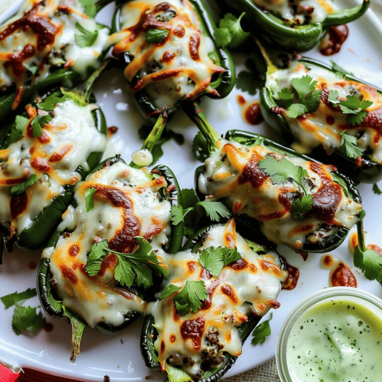 Creamy Poblano Peppers with Vibrant Cilantro Lime Crema Recipe
