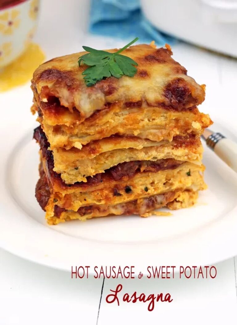 Hot Sausage Sweet Potato Lasagna Recipe