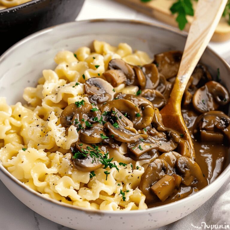 Creamy Spaetzle with Mushroom Sauce Recipe