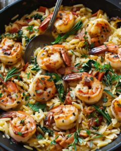 Silky Shrimp Orzo Recipe