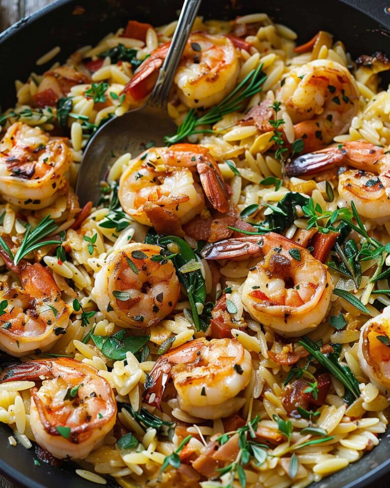 Silky Shrimp Orzo Recipe