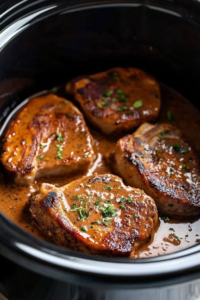 3-Ingredient Slow Cooker Pork Chop Recipe