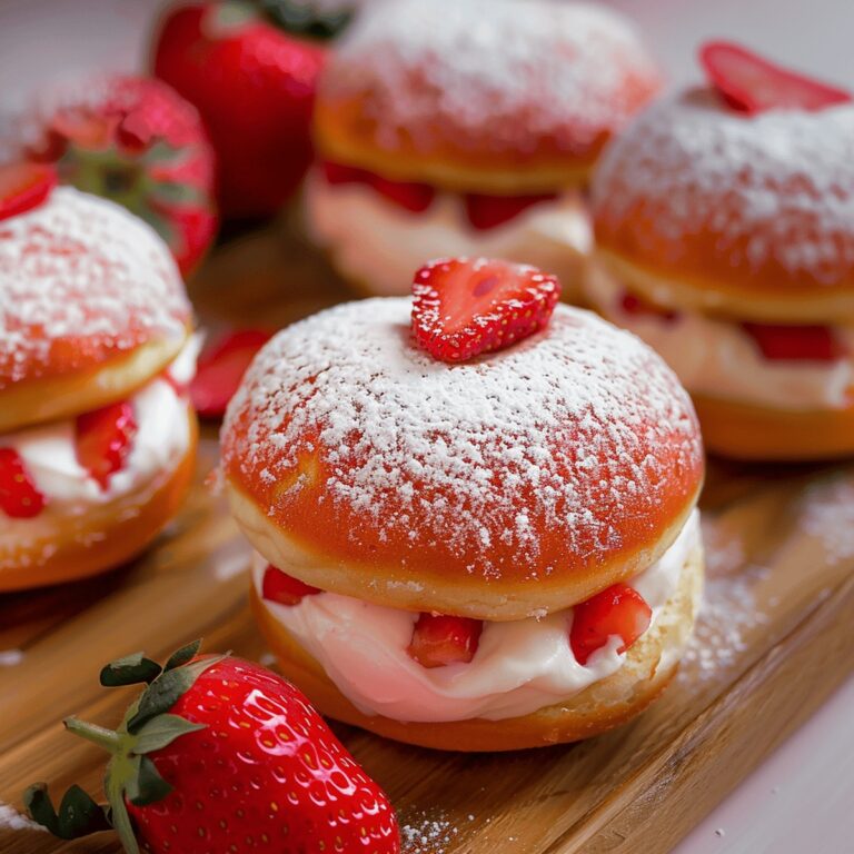 Luscious Strawberry Cream Delight Donut Recipe