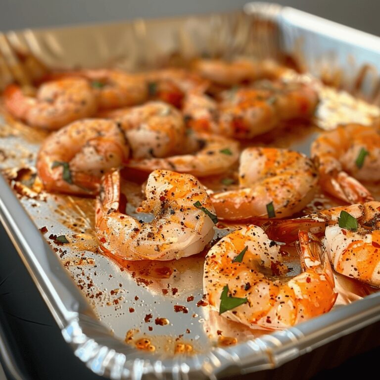 Baked Cajun Shrimp in Tin Foil Tray Recipe