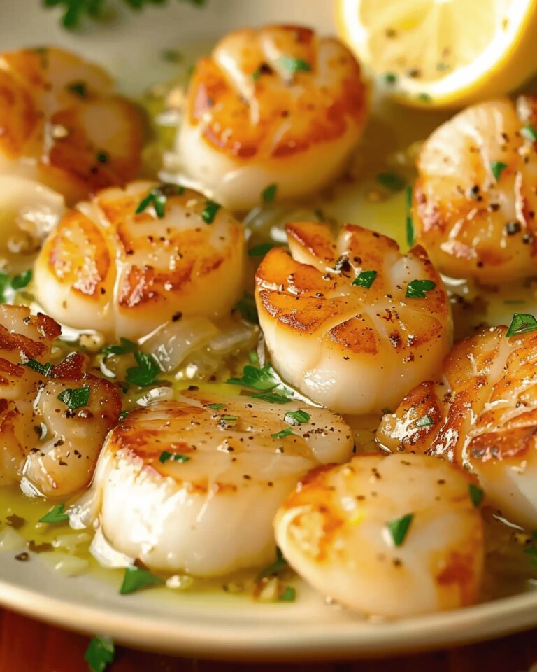 Succulent Seared Scallops With Lemon Garlic Butter Recipe