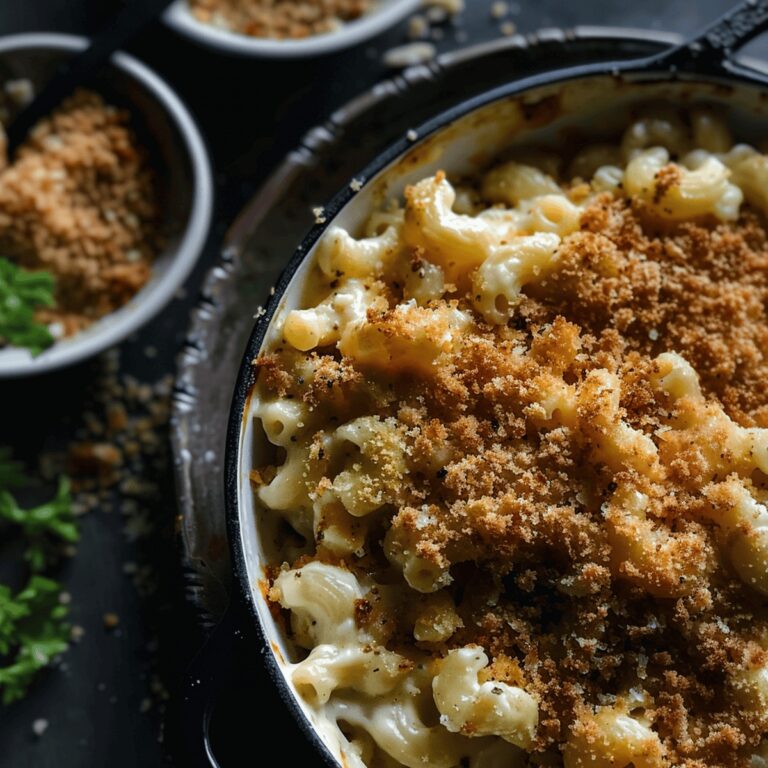 Ricotta Mac and Cheese with Garlic Butter Breadcrumbs Recipe