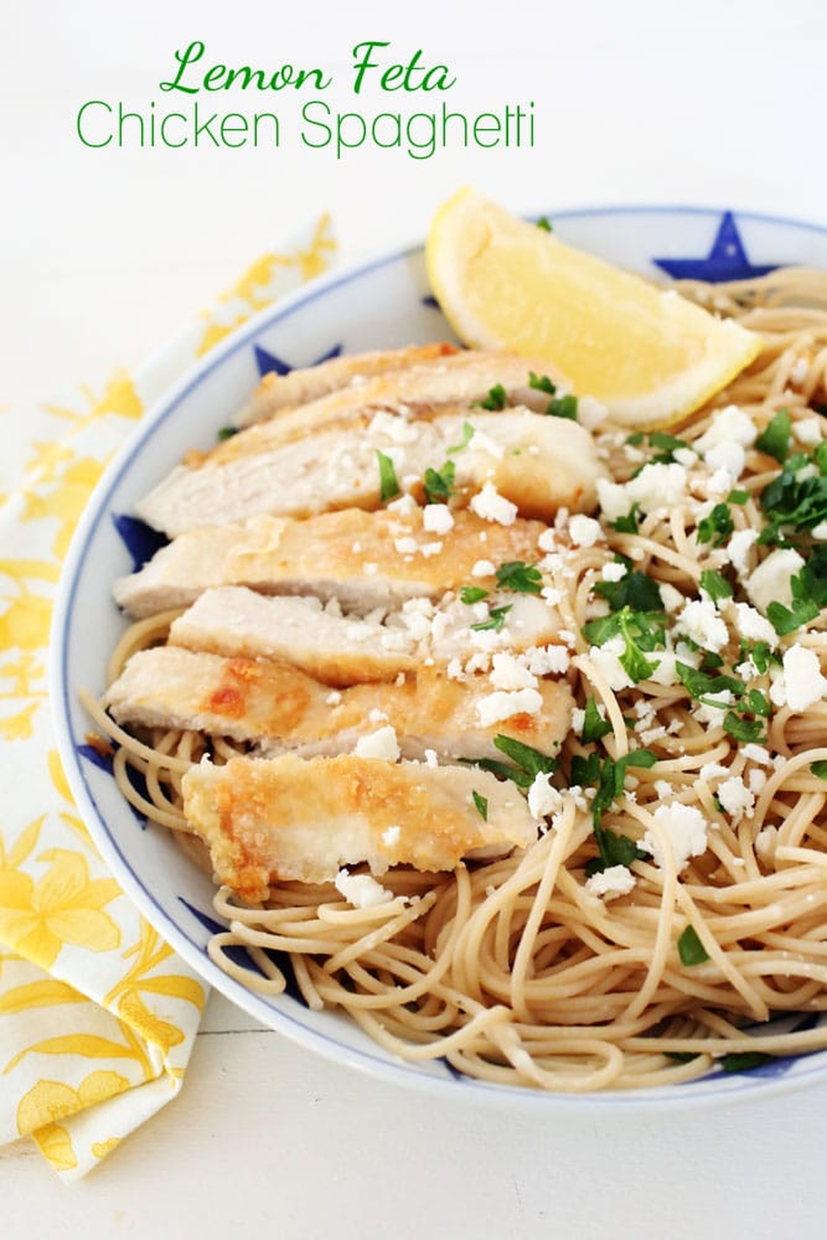 Lemon Feta Chicken Spaghetti Recipe
