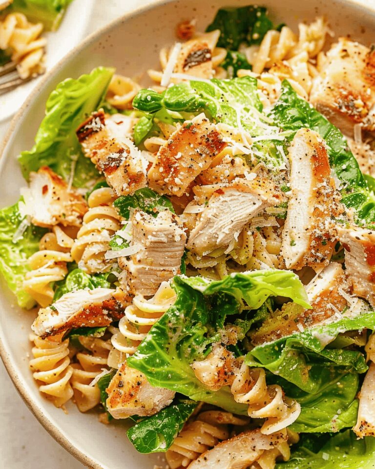 Creamy Chicken Caesar Pasta Salad Recipe