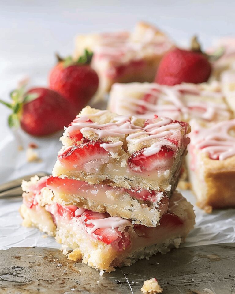 Decadent Strawberry Lemon Blondies Recipe