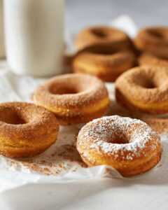 Fluffy Pumpkin Cake Doughnuts Recipe