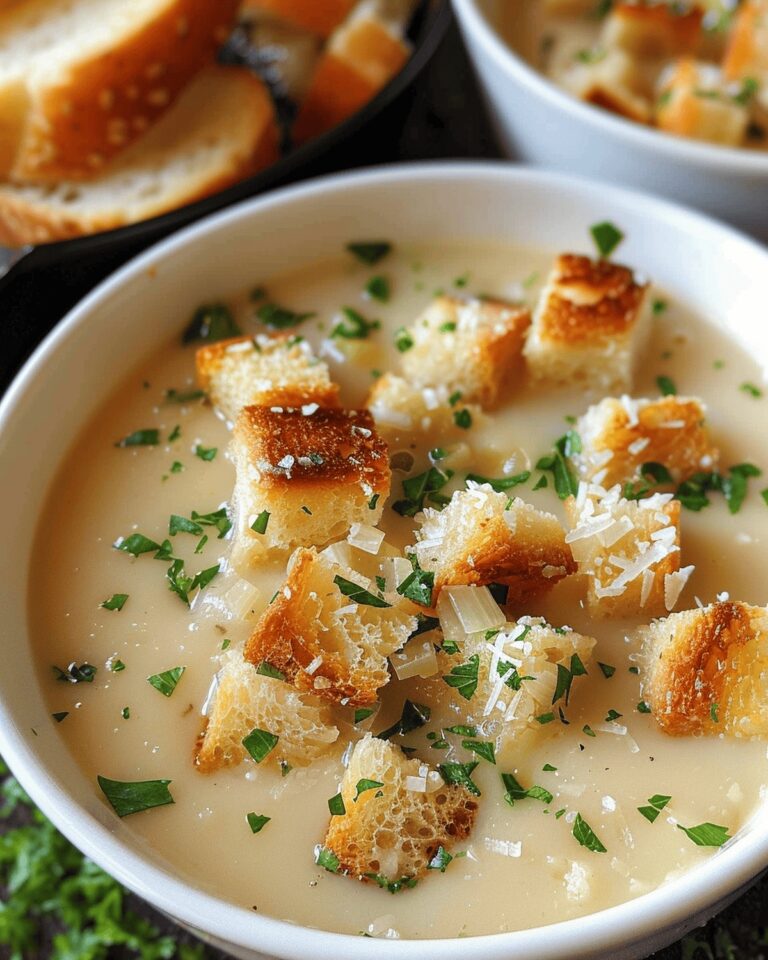 Rustic Garlic Bread Soup Recipe