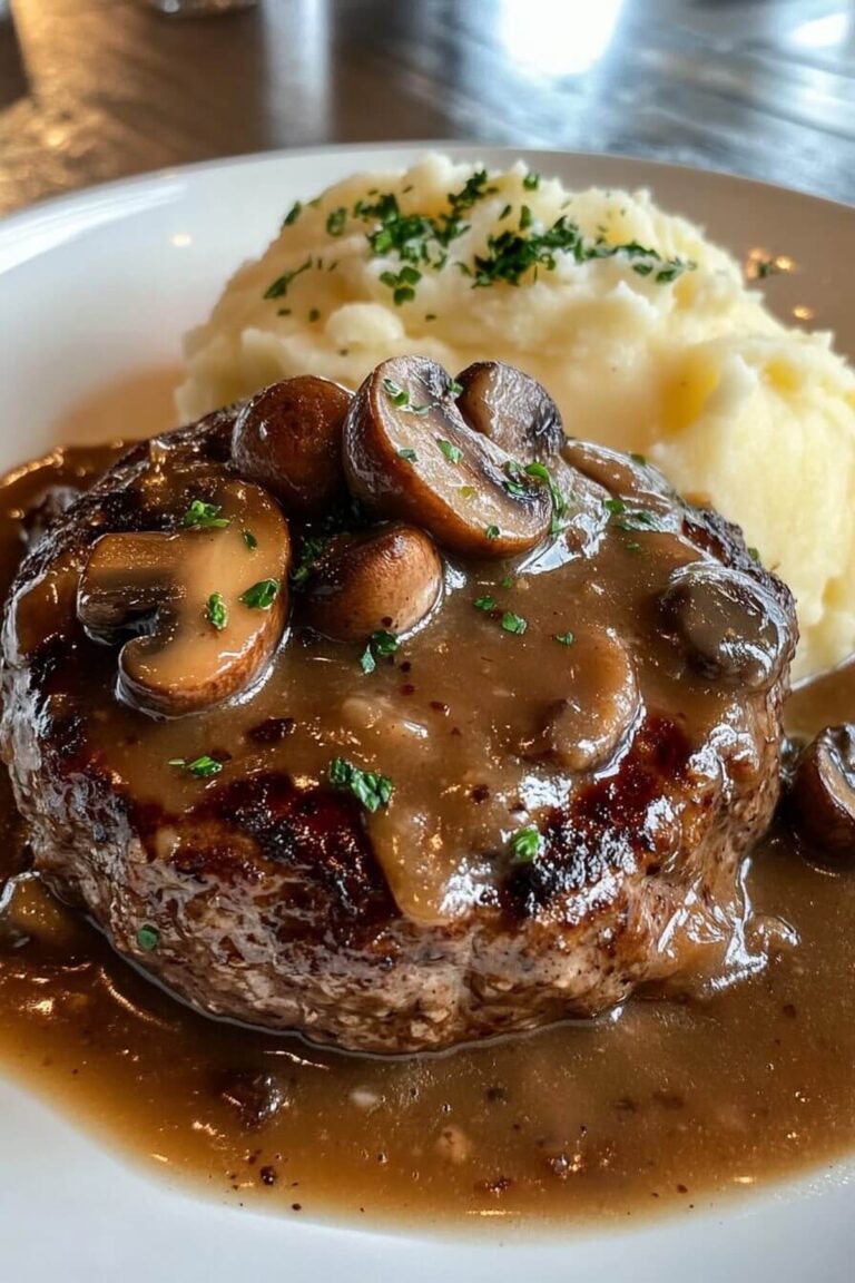 Salisbury Steak With Garlic Mashed Potatoes Recipe