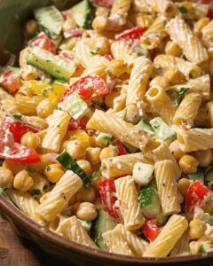 Vibrant Chickpea Pasta Salad Recipe