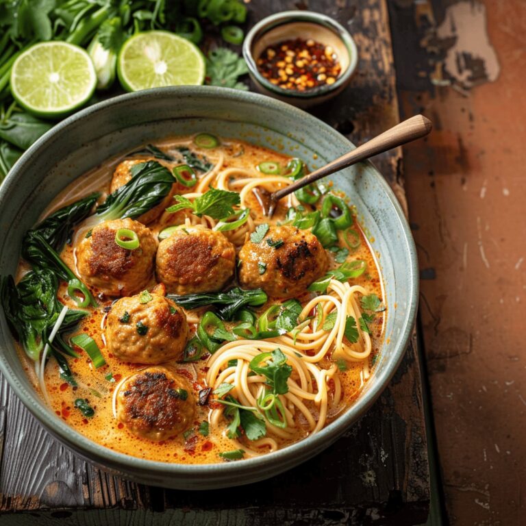 Weeknight Thai Chicken Meatball Khao Soi Recipe