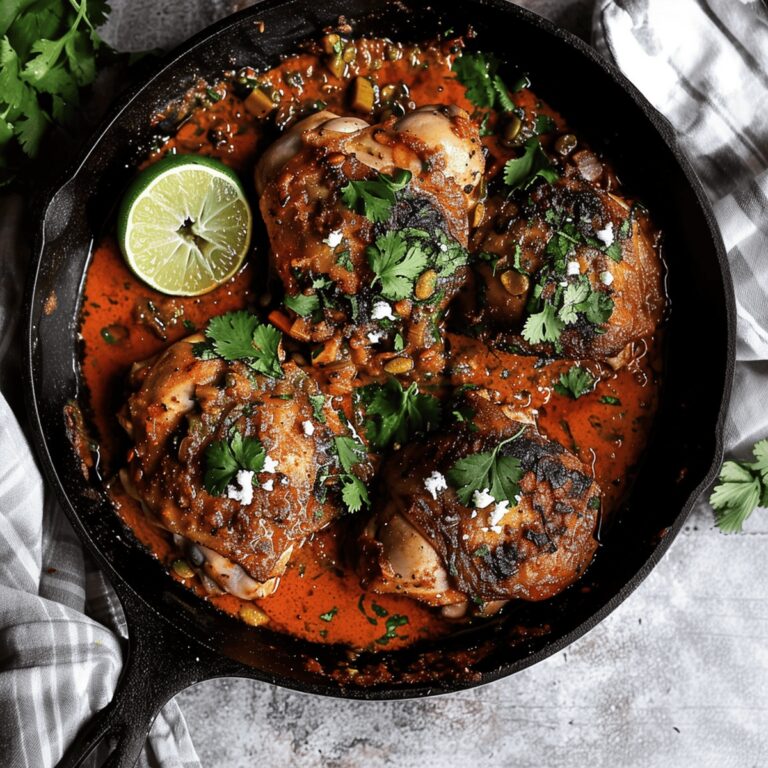 Zesty Lime Chicken Thighs with Pepita Mole Recipe