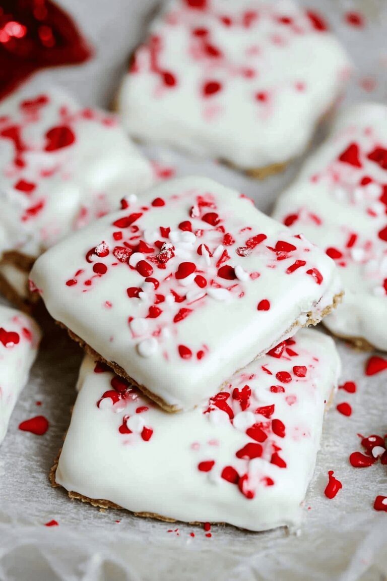 Irresistible Peppermint Crunch White Chocolate Covered Graham Crackers Recipe