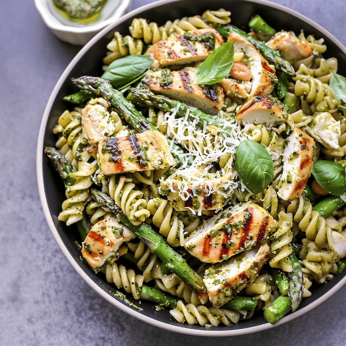 Zesty Chicken and Asparagus Pesto Pasta Recipe