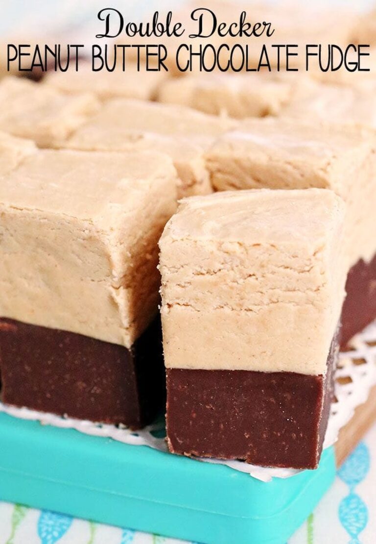 Double Decker Peanut Butter Chocolate Fudge Recipe