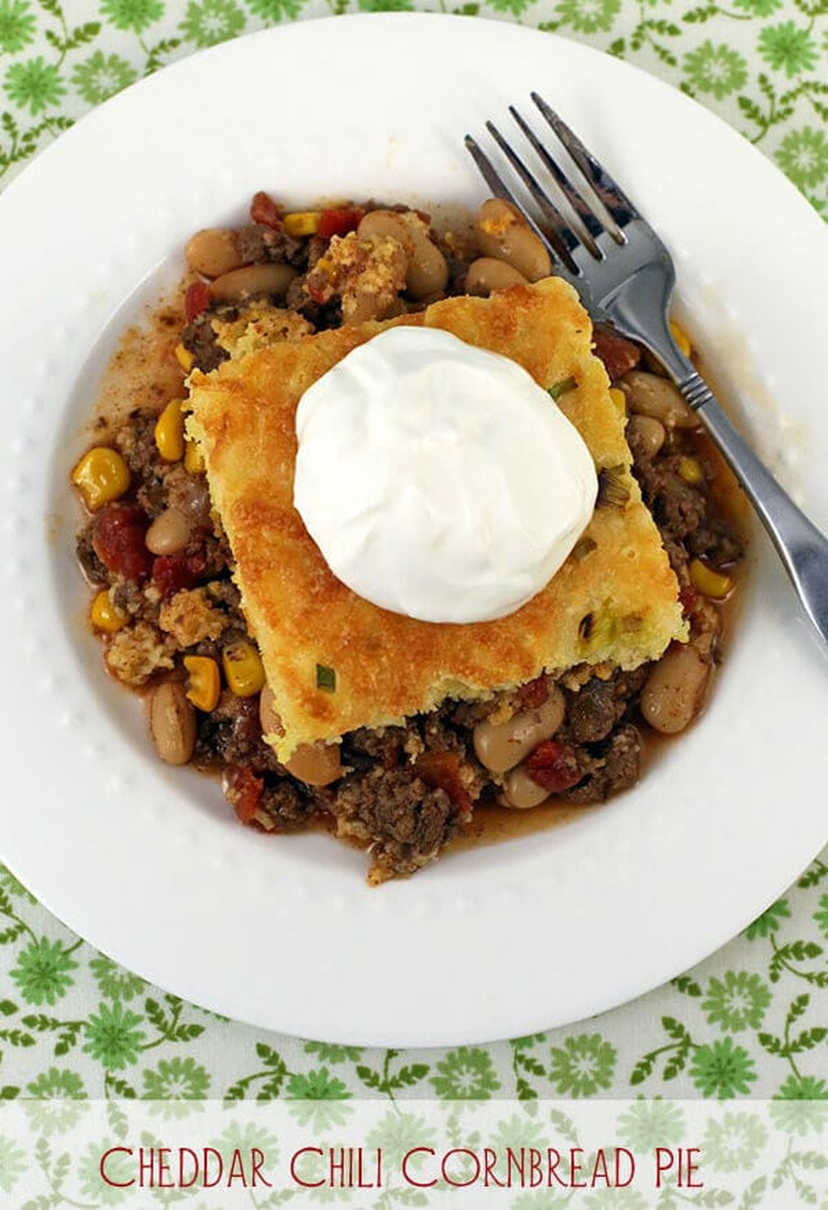 Cheddar Chili Cornbread Pie Recipe