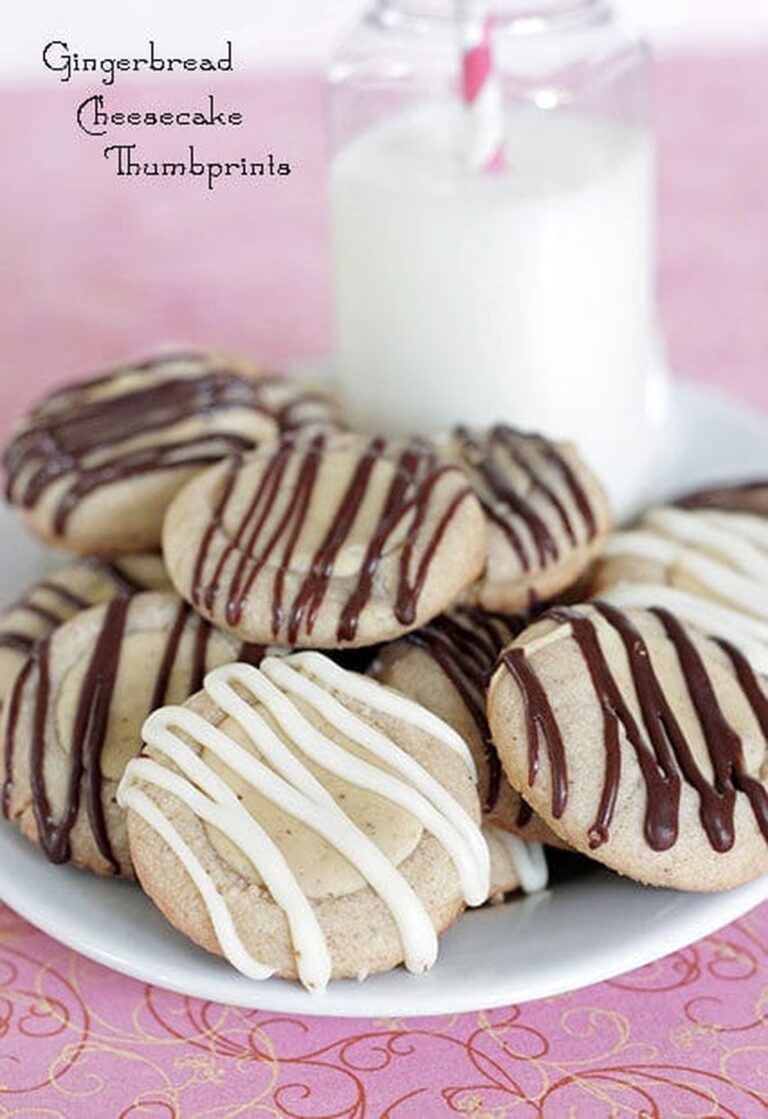 Gingerbread Cheesecake Thumbprint Cookies Recipe