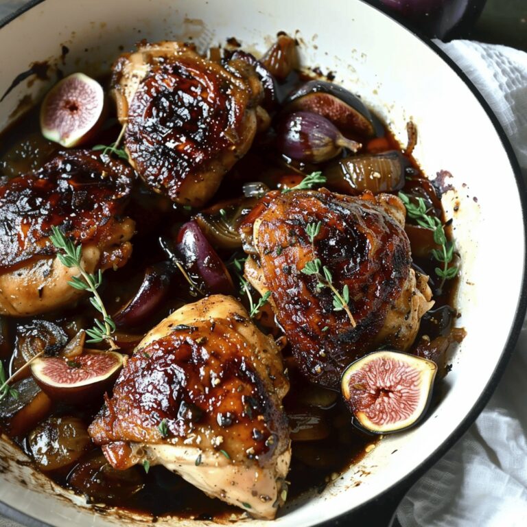 BALSAMIC CHICKEN WITH FIGS AND RED ONION Recipe