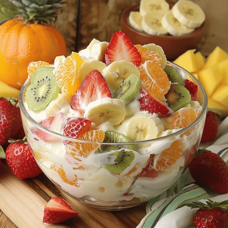 Tropical Cheesecake Fruit Salad Recipe