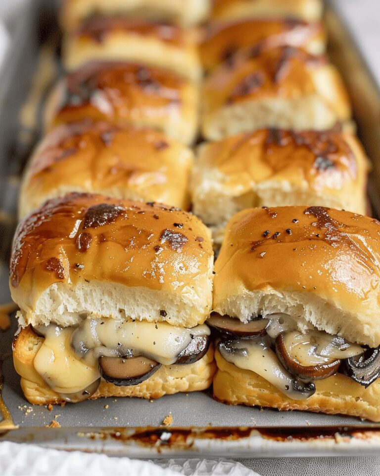 Mouthwatering Vegetarian Cheesy Mushroom Sliders Recipe