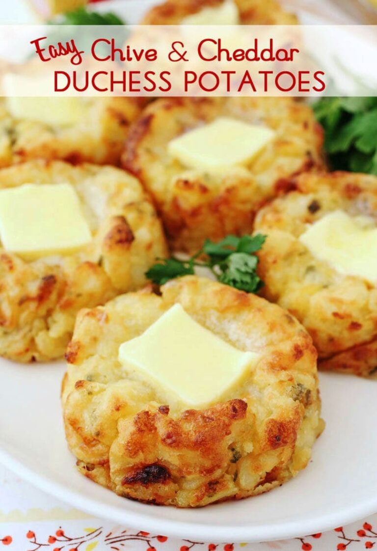 Easy Chive & Cheddar Duchess Potatoes Recipe
