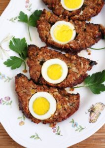 Hard-Boiled Egg Stuffed Meatloaf Recipe