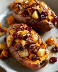 Delightful Cranberry Apple Twice-Baked Sweet Potatoes Recipe