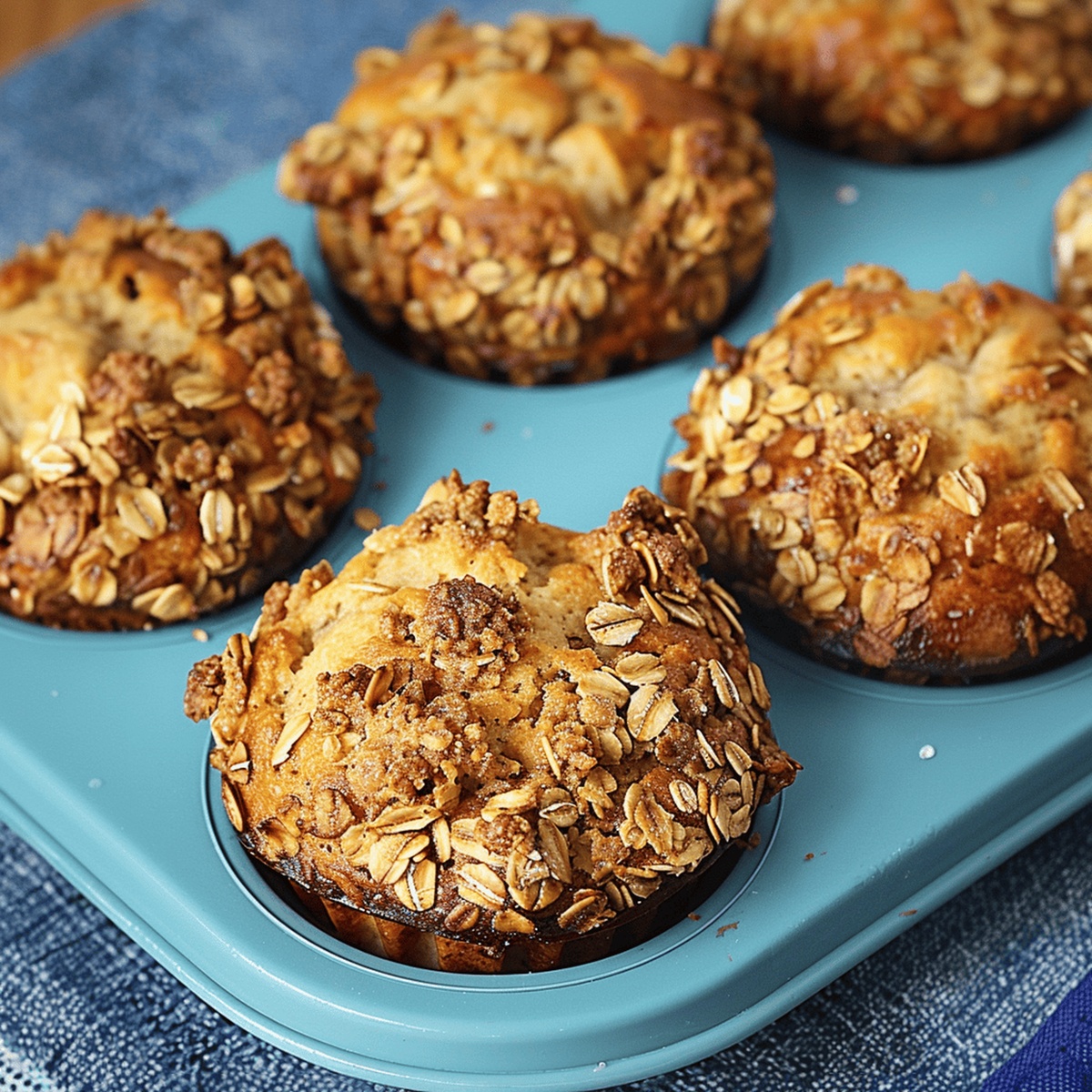 Crunchy Oatmeal Banana Muffins Recipe