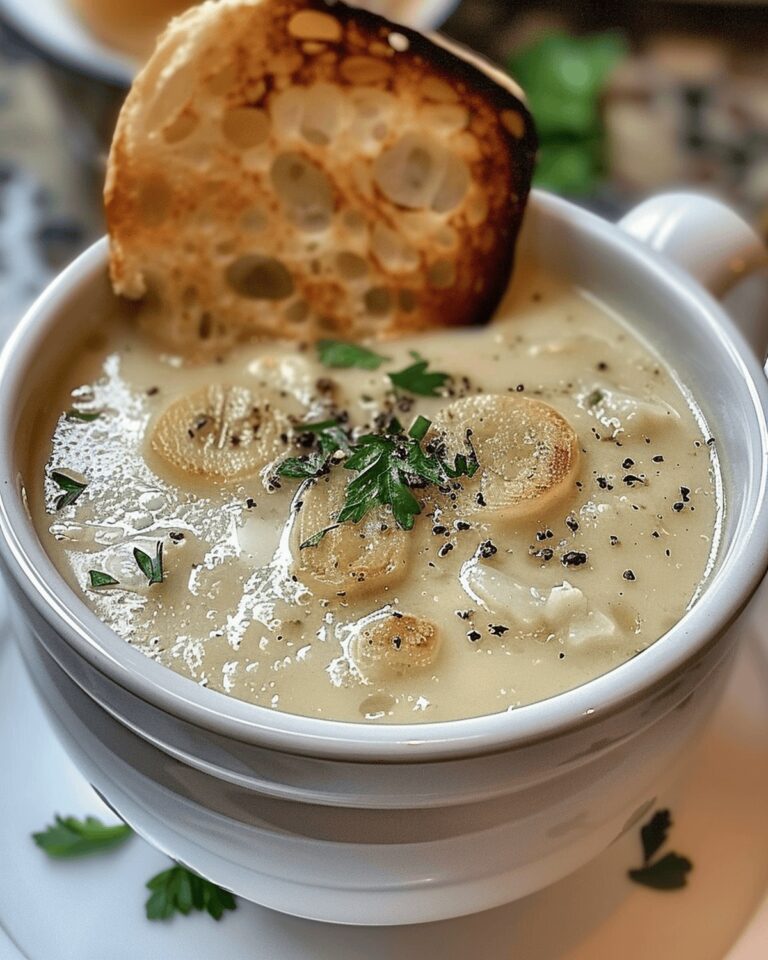 Velvety Garlic French Comfort Soup Recipe