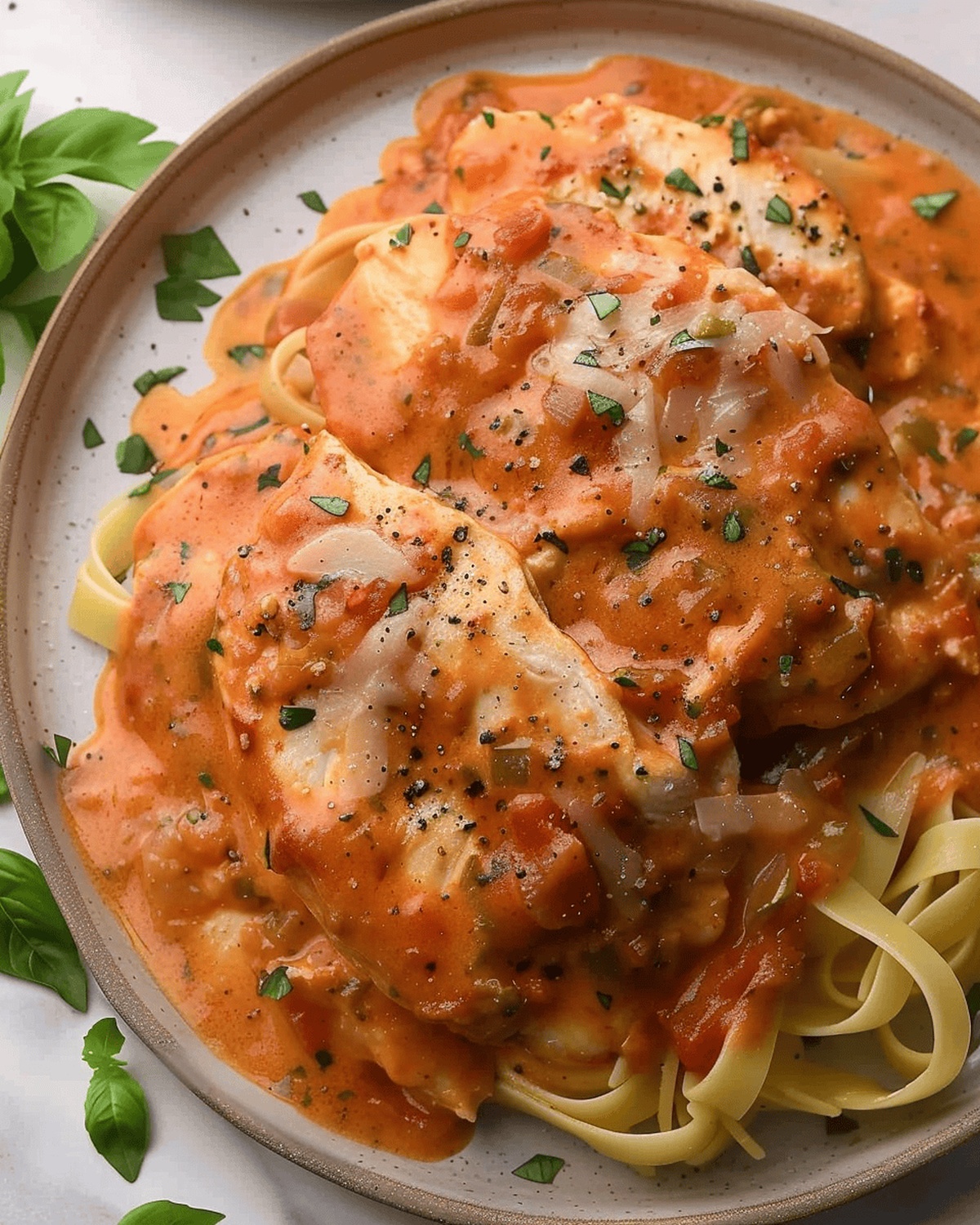 Tender Slow Cooker Tomato Basil Chicken Breasts Recipe