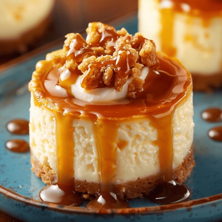 Mini Cheesecakes with Caramel Sauce Recipe