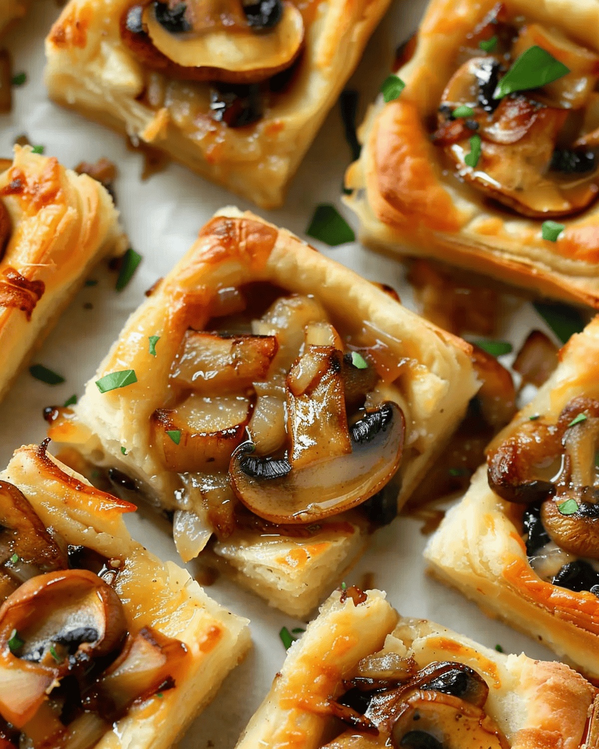 Crispy Onion, Savory Mushroom, Juicy Apple, and Creamy Gruyere Bites Recipe
