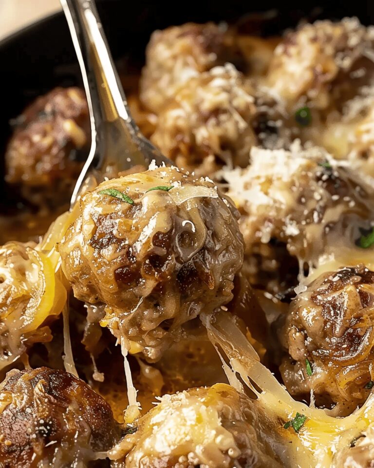 Savory French Onion Meatballs Recipe