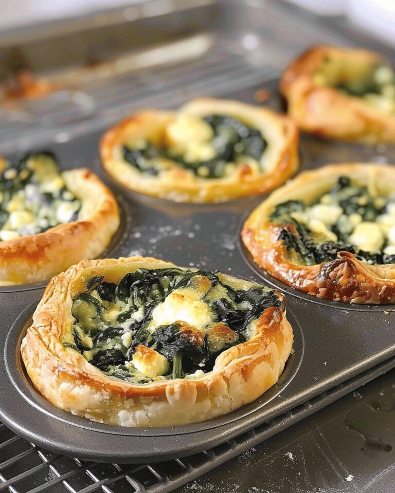 Flaky Spinach Feta Puff Pastry Bites Recipe