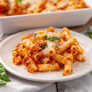 Creamy Meatless Baked Ziti Recipe